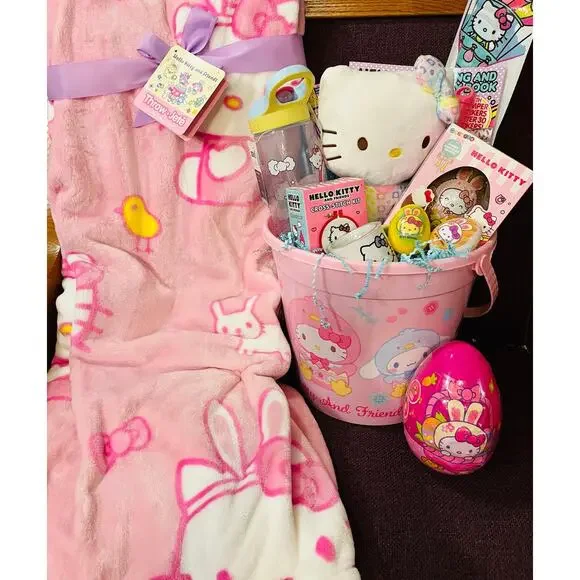Hello Kitty and Friends Easter large bundle 60 x 70 super soft pink throw